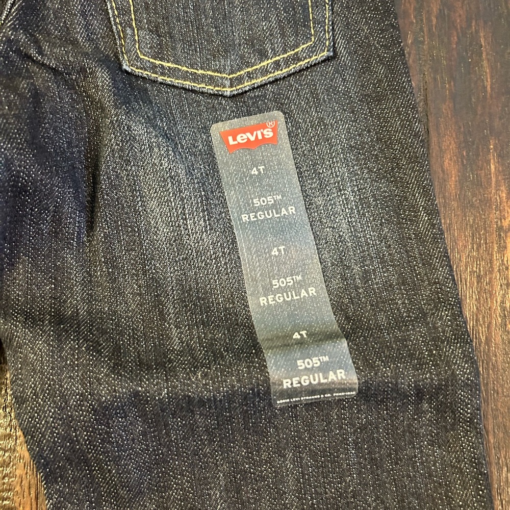505 Levi's Regular Length Indigo Straight Jeans- 4T - Picture 6 of 6